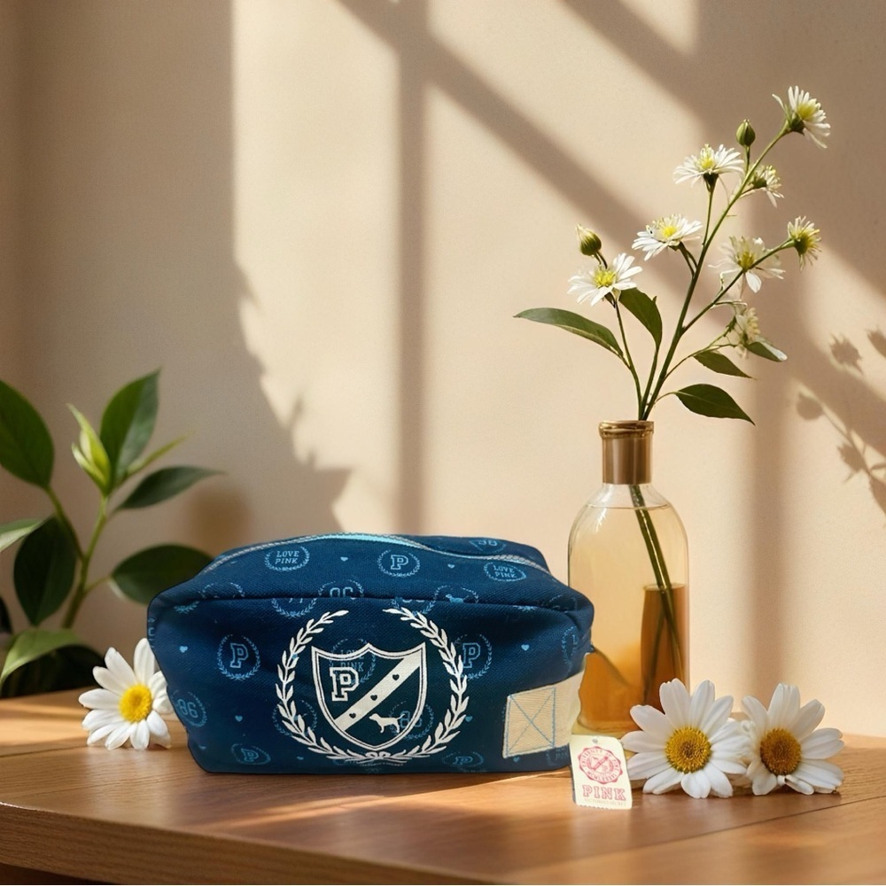 PINK Victoria's Secret Y2K Navy Cosmetic Bag